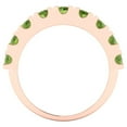 thumbnail image 5 of 1.53 ctw Wedding Band for Women - 14K Rose Gold Natural Peridot Stackable Eternity Ring, 5 of 6