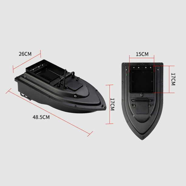 RC Fishing Bait Boat RC Boat Fish Finder 0.75kg Loading 500M Remote Control  Double Motor Night Light 