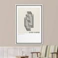 thumbnail image 3 of PixonSign Framed Canvas Print Wall Art Josef Albers 3D Geometric Polygon Abstract Shapes Illustrations Fine Art Decorative Minimalist Relax/Calm for Living Room, Bedroom, Office - 24"x36" White, 3 of 5