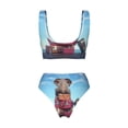 thumbnail image 5 of Daiia Elephant Sits Women's Bikini Set Two Piece Swimsuit High Waisted Bikini Adjustable Straps Bikini Perfect for Beach, Pool, and Summer Vacation-Large, 5 of 9