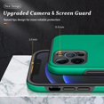 thumbnail image 6 of Case for iPhone 12 Pro Max, [Built-in Camera Cover] Military Shockproof Phone Case Cover with Embedded Metal Ring Stand Kickstand [Support Magnetic Car Holder] for iPhone 12 6.7'', Green, 6 of 13