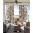 thumbnail image 6 of Coastal Conch Blackout Curtains for Bedroom Living Room Darkening Curtains 84 Inch Length 2 Panels Set Watercolor Ocean Nautical Beach Seashells Window Curtain Window Treatment Grommet Drapes 42"x84", 6 of 9