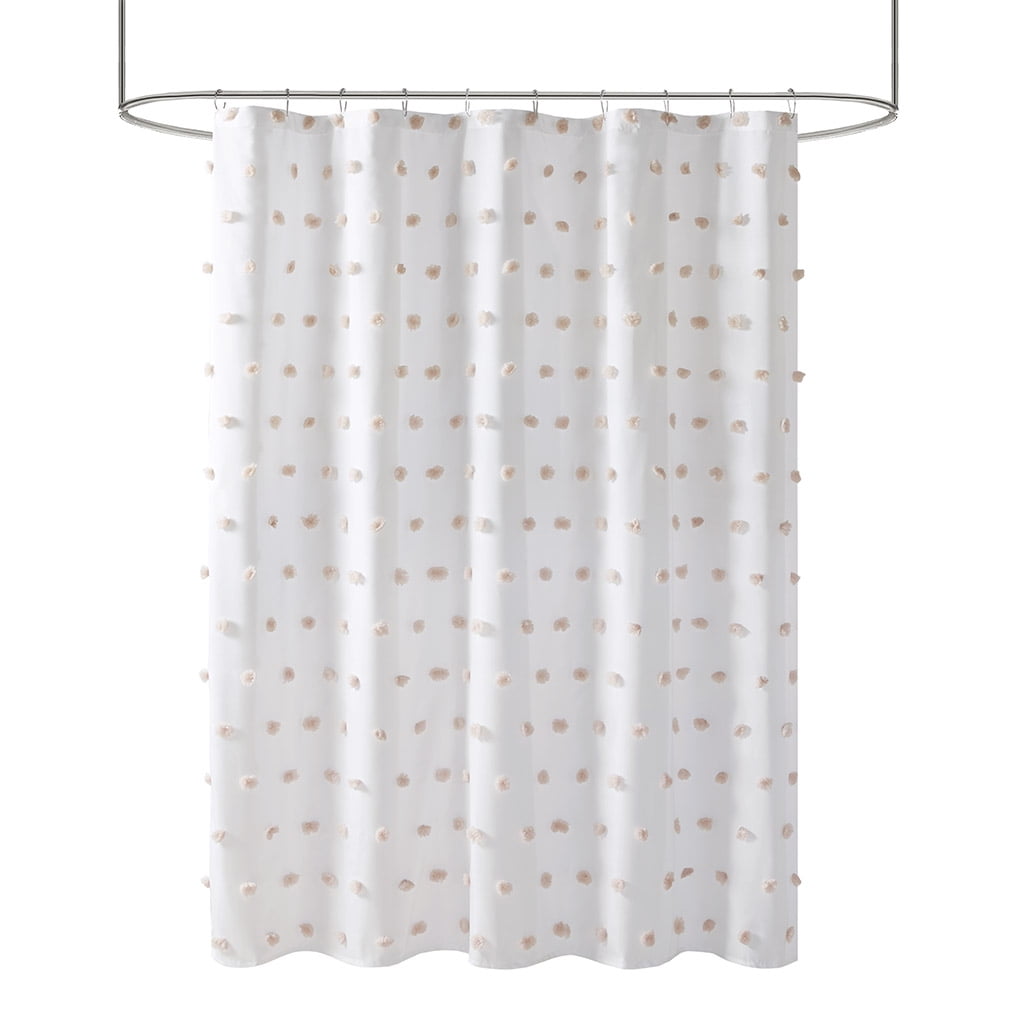 MAYEERTY Blush Shower Curtain with 12 pcs Hooks,72" x 72", Machine-Washable