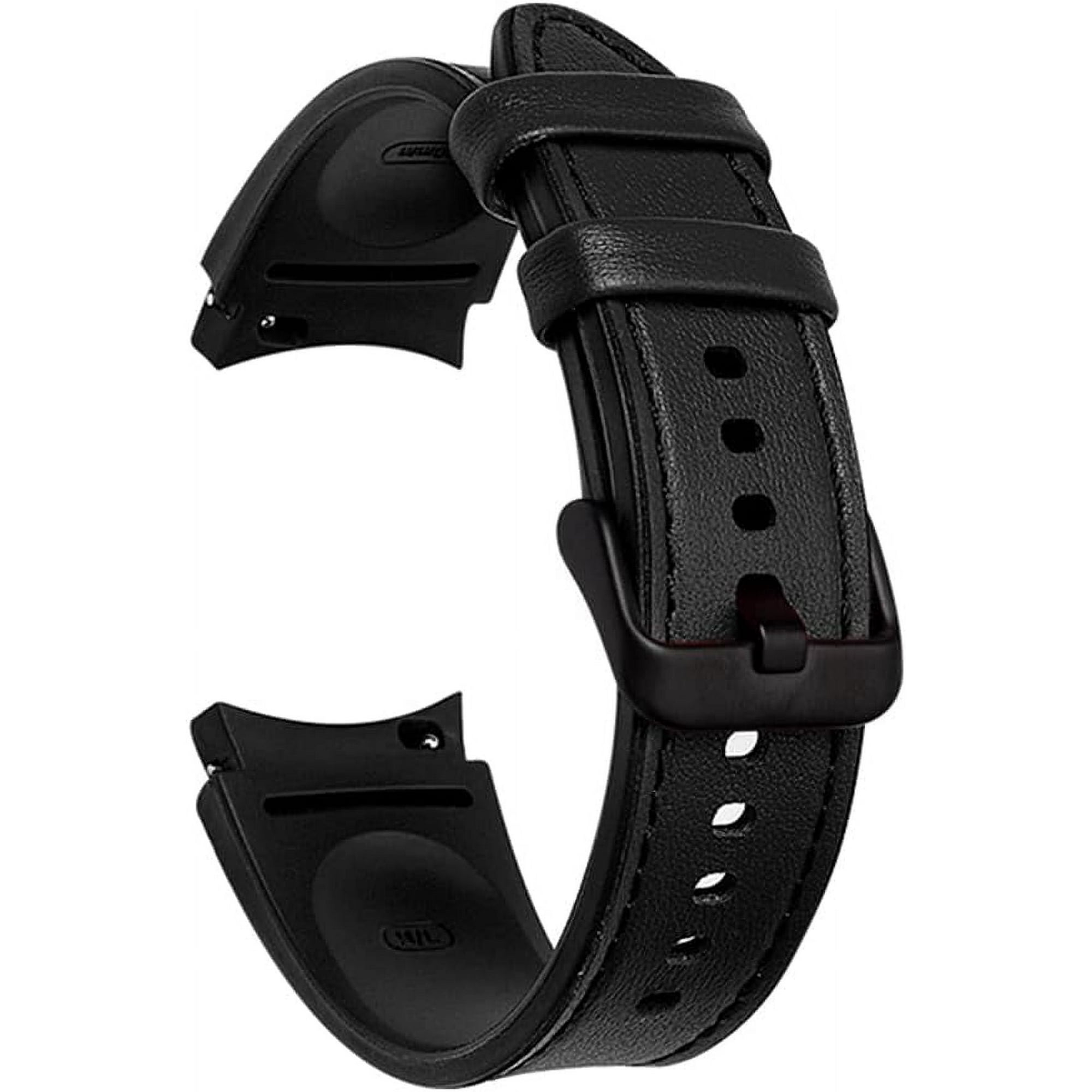 Galaxy Watch 6/5/4 Band 40mm 44mm-6 Classic 43mm 47mm Strap Compatible with Samsung Galaxy Watch 4 Classic Band 46mm 42mm Hybrid of Leather and Silicone Watch Band for Women Men Smart Watch Wristband