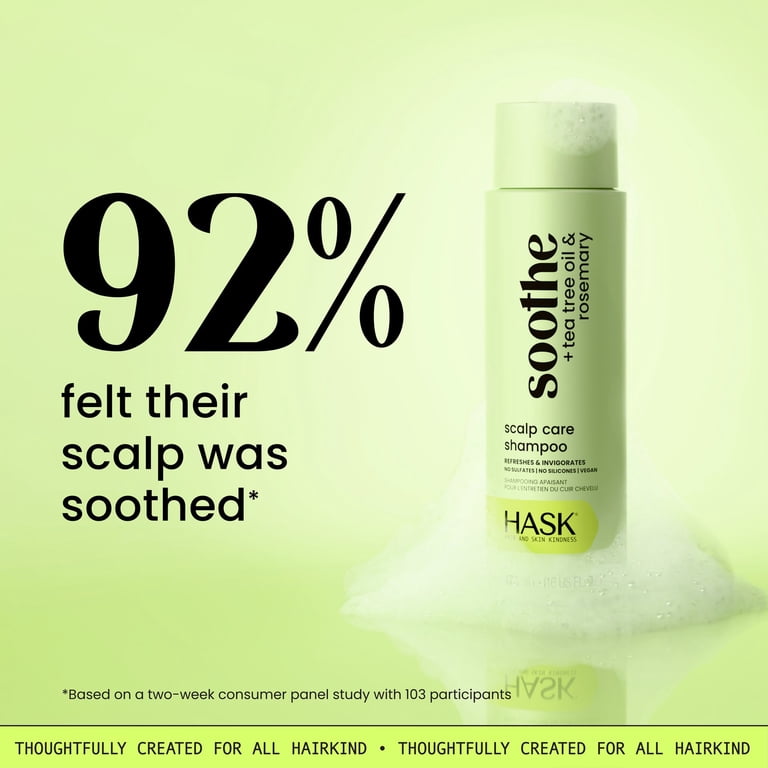 Hask Soothe + Tea Tree Oil Scalp Care Shampoo, 16 oz photo 4