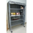thumbnail image 4 of Covered Living Storage Shelving unit cover, fits racks 48"W x 18"D x 72"H with one side see through panel (Grey), 4 of 4