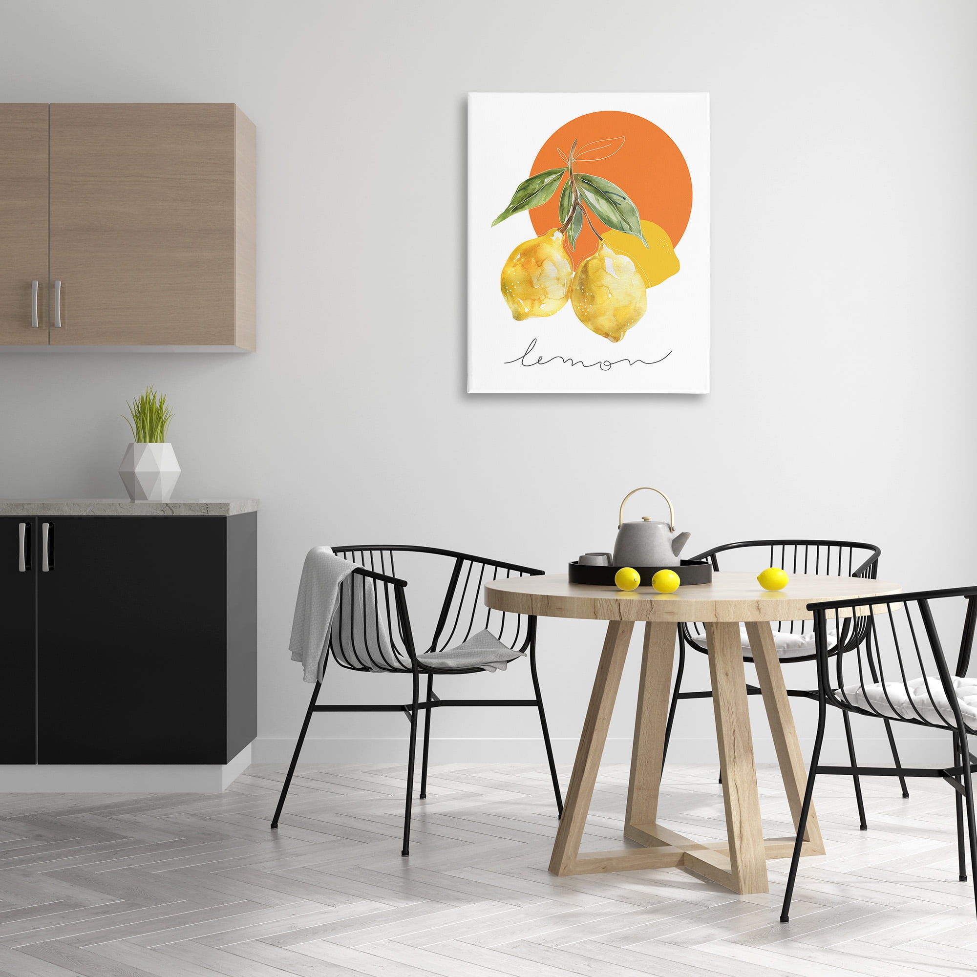 Stupell Industries Modern Lemons Branch Food & Beverage Painting Gallery Wrapped Canvas Art Print Wall Art, 30 x 40