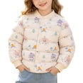 thumbnail image 2 of QSXADF Kids Quilted Jackets Warm Snap Button Puffer Coat Lightweightful Padded Jacket Long Sleeve Graphic Print Snap Button Closure Quilted Inner Outerwear Fall Winter Coat for Children, 2 of 6