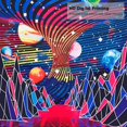 thumbnail image 5 of (Neón, M / 130x150cm)Tapiz de pared Planeta de montaña Tapiz de ondas de tornado Tapiz psicodélico de paisaje espacial abstracto retro Tapiz de galaxia para colgar en la pared L, 5 of 5
