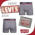 thumbnail image 2 of Levi's Mens Stretch Boxer Brief Underwear Breathable Stretch Underwear 4 Pack Black/Heather Grey/Navy/Red, Large, 2 of 7