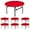 Red, variant on 6 Pack Spandex Table Top Cover for 5FT Round Tables, Stretch Fitted Tablecloth Washable Round Table Covers with Elastic Edge for Indoor Outdoor Party Picnic Camping (60", Red)
