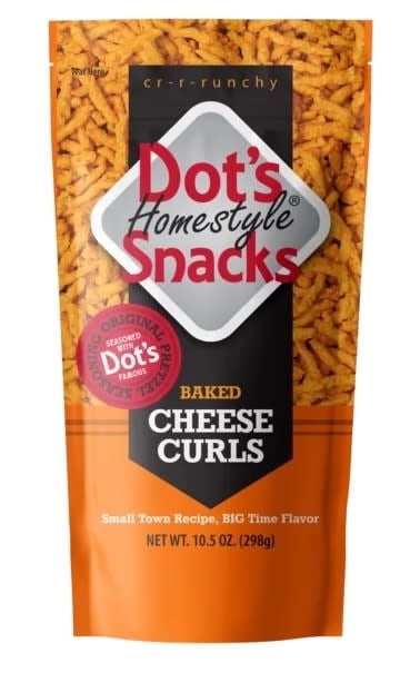(4 pack) Dot's Pretzels Original Seasoned Baked Cheese Curls Bag, 10.5 oz