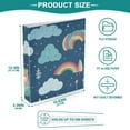 thumbnail image 5 of Bears with Rainbow Clouds 3 Ring Binders 1.5 inch Hardcover File Folders with Interior Pockets A4 Size Organizer for School Office Hospital, 5 of 8