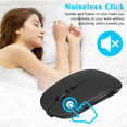 thumbnail image 6 of Bluetooth Mouse, Rechargeable Wireless Mouse for Lenovo Tab 4 8 Plus Bluetooth Wireless Mouse Designed for Laptop / PC / Mac / iPad pro / Computer / Tablet / Android - Black, 6 of 7