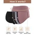 thumbnail image 4 of INNERSY Women's Rayon from Bamboo Period Underwear - High Waist Leakproof Briefs for Heavy Flow, Breathable 3-Pack(XL,Dark), 4 of 9