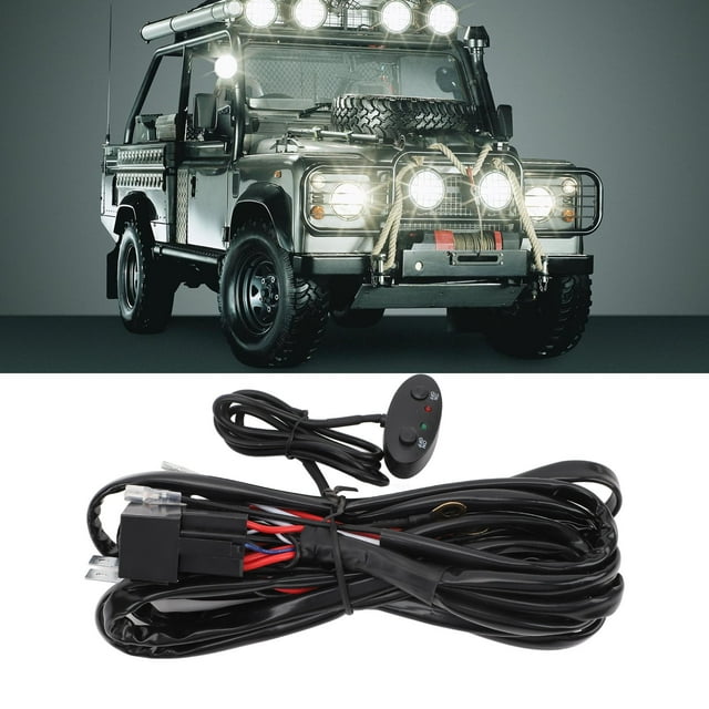 Kit De Arnés De Cableado De Doble Color, Cable De Núcleo 16 AWG De 6.56 Pies, Kit De Arnés De Cableado De Haz Alto Y Bajo, Fácil Instalación, Corriente Estable 40 A Para Luces