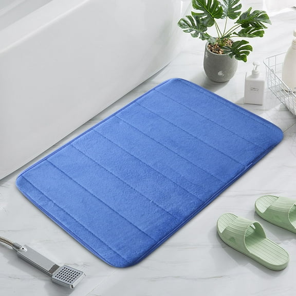 Summer Savings Clearance! Boovnll Bathroom Rugs, 2Pcs 16x24" Super Soft & Absorbent Thicken Velvet Bath Mat, Quickly Dry Non-Slip Bath Mats for Bathroom, Kitchen, Door Mat, Toilet Mat, Bathroom Mat