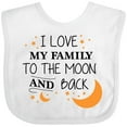 thumbnail image 3 of Inktastic I Love My Family to the Moon and Back Boys or Girls Baby Bib, 3 of 4