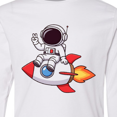 thumbnail image 4 of Inktastic Rocket Ship Astronaut Long Sleeve Youth T-Shirt, 4 of 5