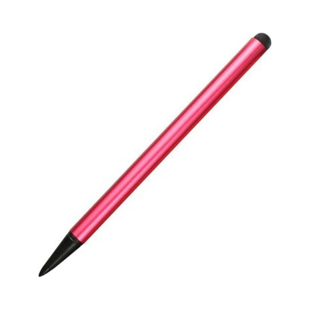 Stylet à Écran Tactile à Double Usage, Pointe en Caoutchouc Aluminium pour Téléphones Intelligents et Tablettes