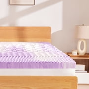 BDEUS 3 inch Mattress Topper,5-Zone Memory Foam Pressure Relief Soft Bed Topper, CertiPUR-US Certified, Queen Size