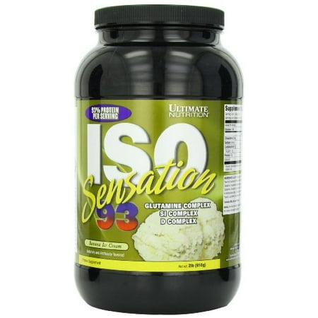 ULTIMATE NUTRITION Iso Sensation 93 Supplément minéral, la crème glacée Banane, 2 Pound