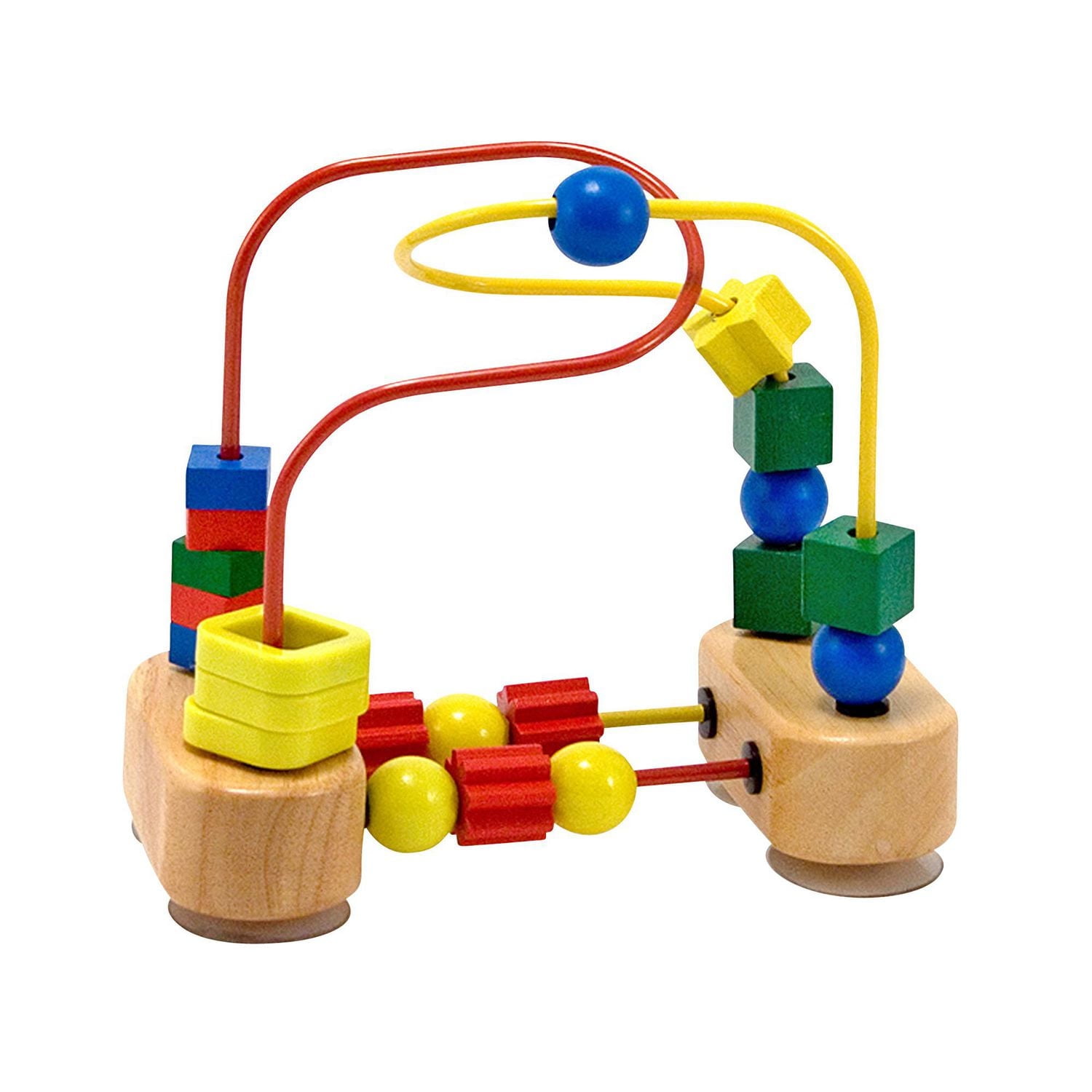 Melissa & Doug First Bead Maze - Jouet éducatif en bois pour sol, chaise haute ou table