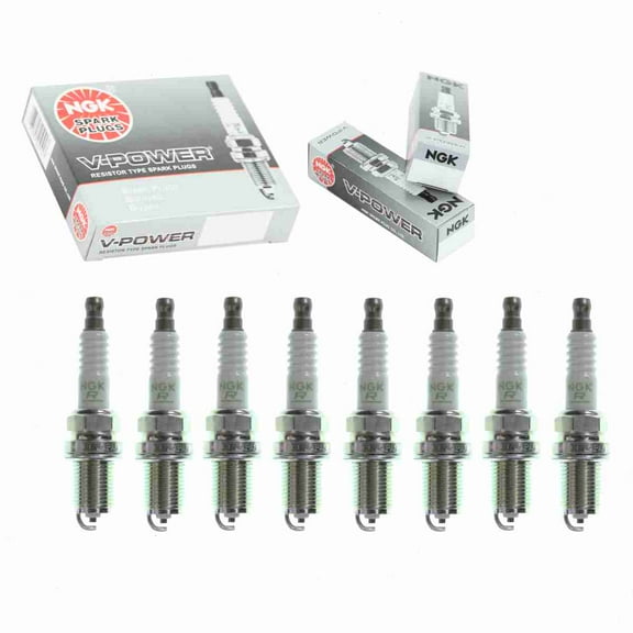 8 pc NGK V-Power Spark Plugs compatible with Lexus LX470 4.7L V8 1998-2007