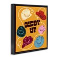 thumbnail image 3 of Stupell Industries Giddy Up Cowboy Hats & Lasso Black Framed Floater Canvas Wall Art design by Diane Labombarbe, 18 x 18, 3 of 9