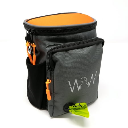 Wolf In Winter Pro Multipurpose Dog Treat Bag with Neoprene Split Top Dog Training Treat Pouch Bag with Shoulder Strap  Belt and Clip and Exterior Storage Pocket