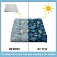 thumbnail image 4 of Tropical Marine Life Floor Pillow Oversized 24" Square Meditation Seat, Sunlight-Activated Fluffy Filling, Skin-Friendly Fabric for Long Sitting Sessions, Boho Home Decor, 4 of 5