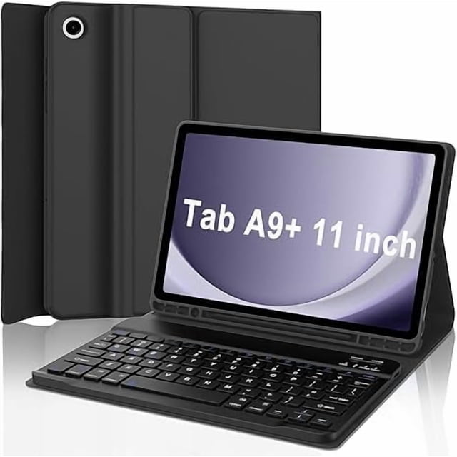 Funda con Teclado Inalámbrico Magnético con Soporte para S Pen, Negro, Galaxy Tab A9 Plus 11"