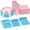 Blue, variant on Exquisite 350 Piece Easter Plastic Disposable Party Plates & Dinnerware Combo Set