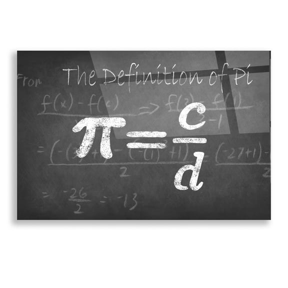 Epic Art "Mathematical Elements I" by Ethan Harper, Acrylic Glass Wall Art, 16"x12"