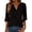 55#Black, variant on Womens 3/4 Sleeve Tops with Buttons V-Neck Summer Outfits Casual Blouses Shirts Beach Vacation Fall Clothes 2025 Green L