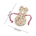 thumbnail image 3 of Sokhug Cute Bunny Ear Floral Drawstring Storage Bag, Portable Small Pouch for Accessories Easter Gift, 3 of 6