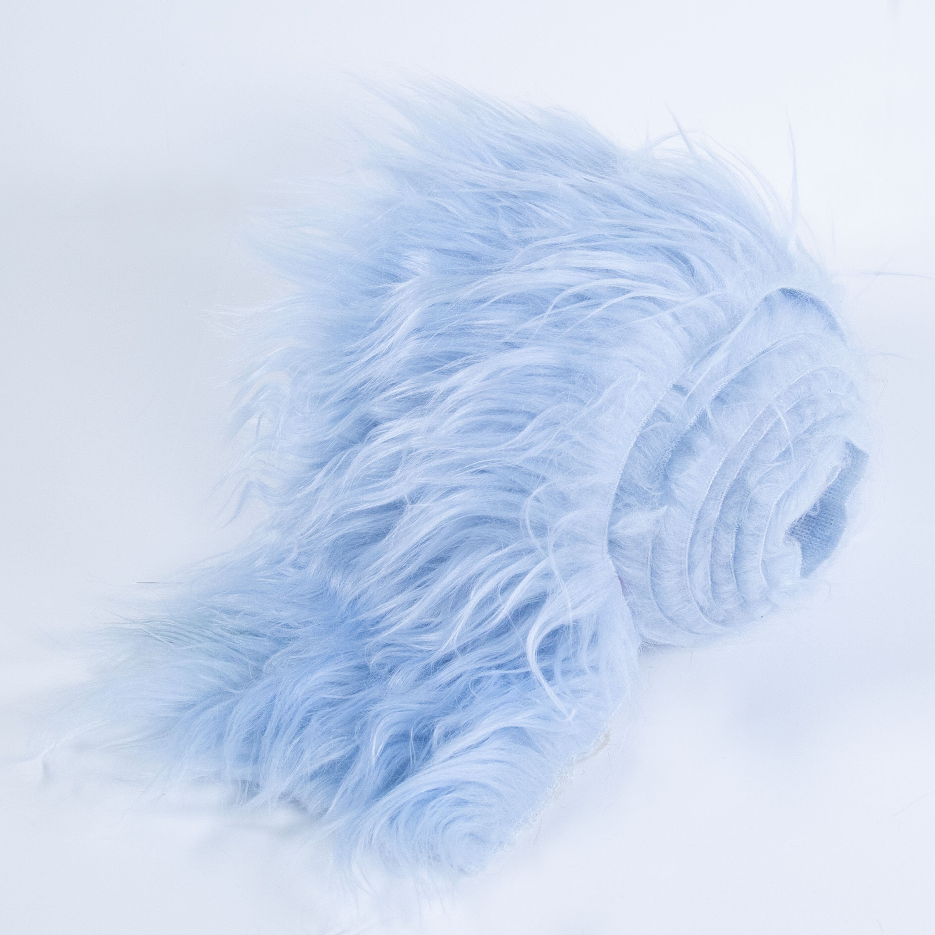 pale blue faux fur
