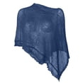 thumbnail image 4 of EYNMVR Womens Sheer Poncho Shrug Lightweight Knit Ruffle Pullover Sweater Top, 4 of 4