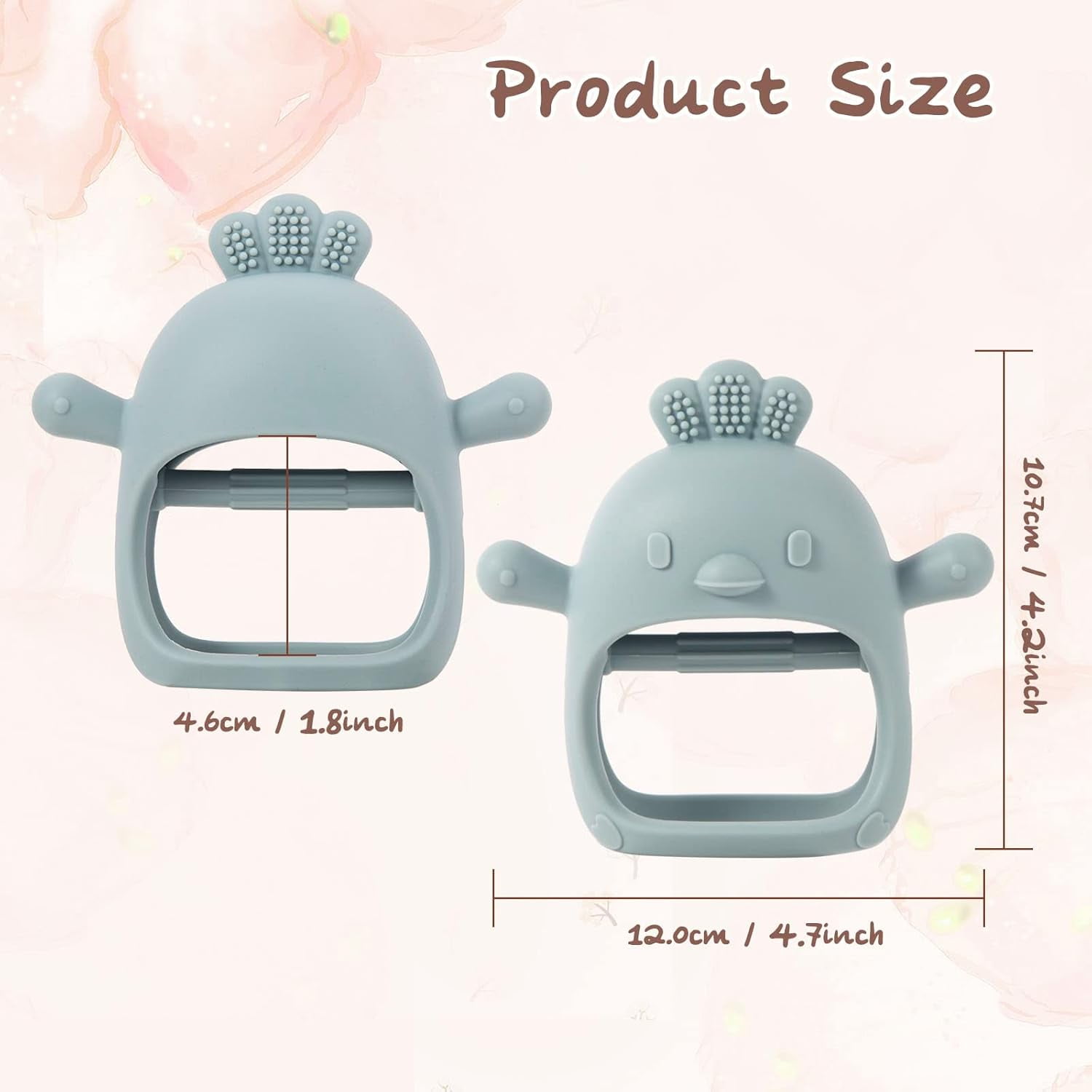 Baby Teething Toys, Teething Toys, Teethers for Babies 3-6 Months, Baby Chew Toys, BPA Free Teether Mitten with Soft Texture for Sensory Exploration and Itching Teething Relief
