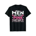 thumbnail image 1 of Los hombres de verdad no visten de rosa, se comen la boca pervertida sexy del gato camiseta Casual Fabric, 1 of 7