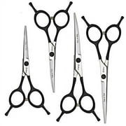 Geib Gator Trim 'n' Cut Dog & Pet Grooming Shears - 2 Sizes Straight or Curved(Complete Kit All 4 Shears!)