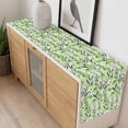 thumbnail image 4 of Green Flowers Table Runner - 48 Inch Long, Kitchen Dining Table Runner Dresser Scarves, Daisies Plant Leaf Abstract Monochrome Farmhouse Decor for Coffee Tables Wedding Party Banquet, 4 of 8