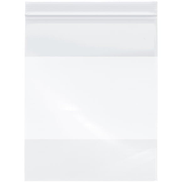 Plymor 8" x 10" (Pack of 500), 4 Mil with White-Block Heavy Duty Zipper Reclosable Plastic Bags