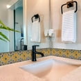 thumbnail image 3 of Mi Alma Vinyl Backsplash Decor - Dark Yellow Abstract Peel & Stick Tiles 6x6, 3 of 10