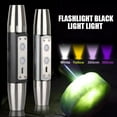 thumbnail image 5 of Flashlight Blacklight Light - Multifunctional Flashlight with Built-in Lithium Battery, 6 Light Modes: White/Yellow/Red/UV365/UV395/Blue Light, Portable Design, Perfect for Outdoor/Emergency Use, 5 of 9