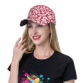 thumbnail image 5 of Pofeuu Red Flowers Print Adult Adjustable Embroidered Graphic Baseball Hat for Men and Women, 5 of 6