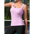 thumbnail image 3 of attraco basics Lady Workout Tank Tops Built in Bras Padded,Sleeveless Athletic Yoga Shirts, 3 of 6