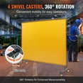thumbnail image 3 of VEVOR Écran de Soudage avec Cadre, Écran de Rideau de Soudage 6 Pieds x 8 Pieds, Écran de Protection de Soudage en Vinyle Résistant au Feu sur 4 Roues Pivotantes (2 Verrouillables), Mobile et Professionnel pour Atelier/industriel, Jaune, 3 of 9