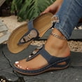 thumbnail image 4 of Caywon Women Flip Flops Thong Sandals, Metal Disc Flat Slide, Open Toe Slip On Summer, Comfortable Ladies Shoes Sandalias Mujer, 4 of 9