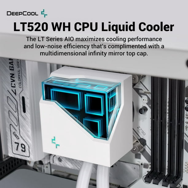 DeepCool Liquid Cooler LT520 240mm 4th Gen Dual-Chamber Pump  3100RPM Multidimensional Infinity Mirror ARGB Block 280w TDP AIO Anti-Leak  Tech CPU Water Cooler for AMD AM4/AM5 LGA 1700/1200 : Electronics